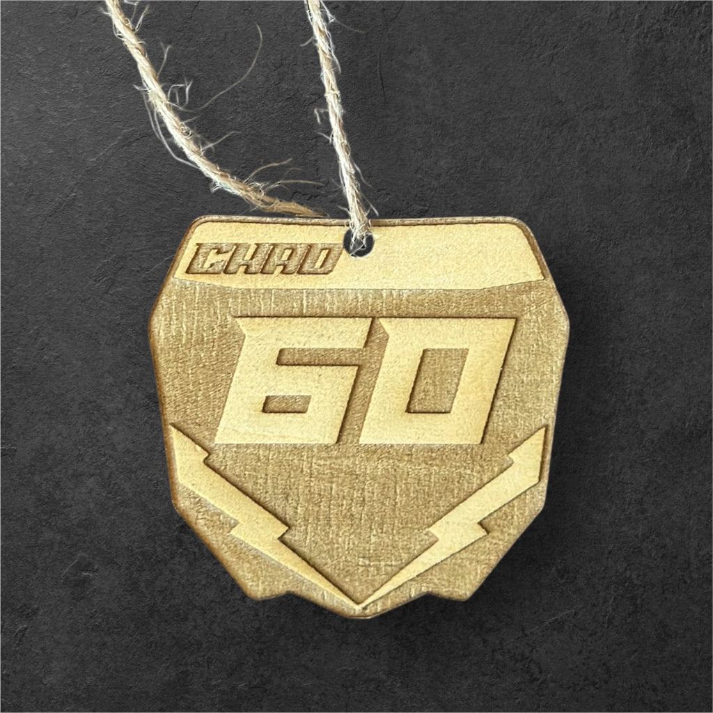 Personalised Motocross Number Plate Ornament