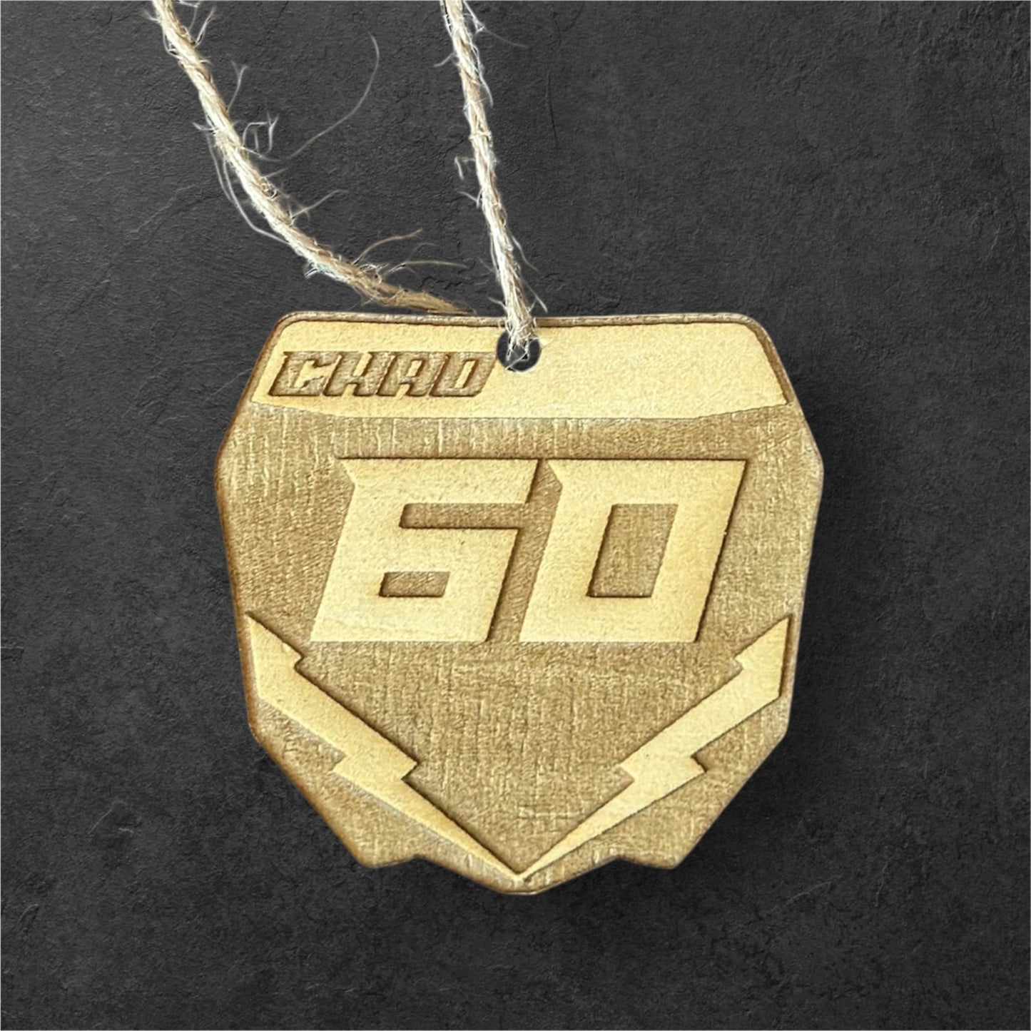 Personalised Motocross Number Plate Ornament
