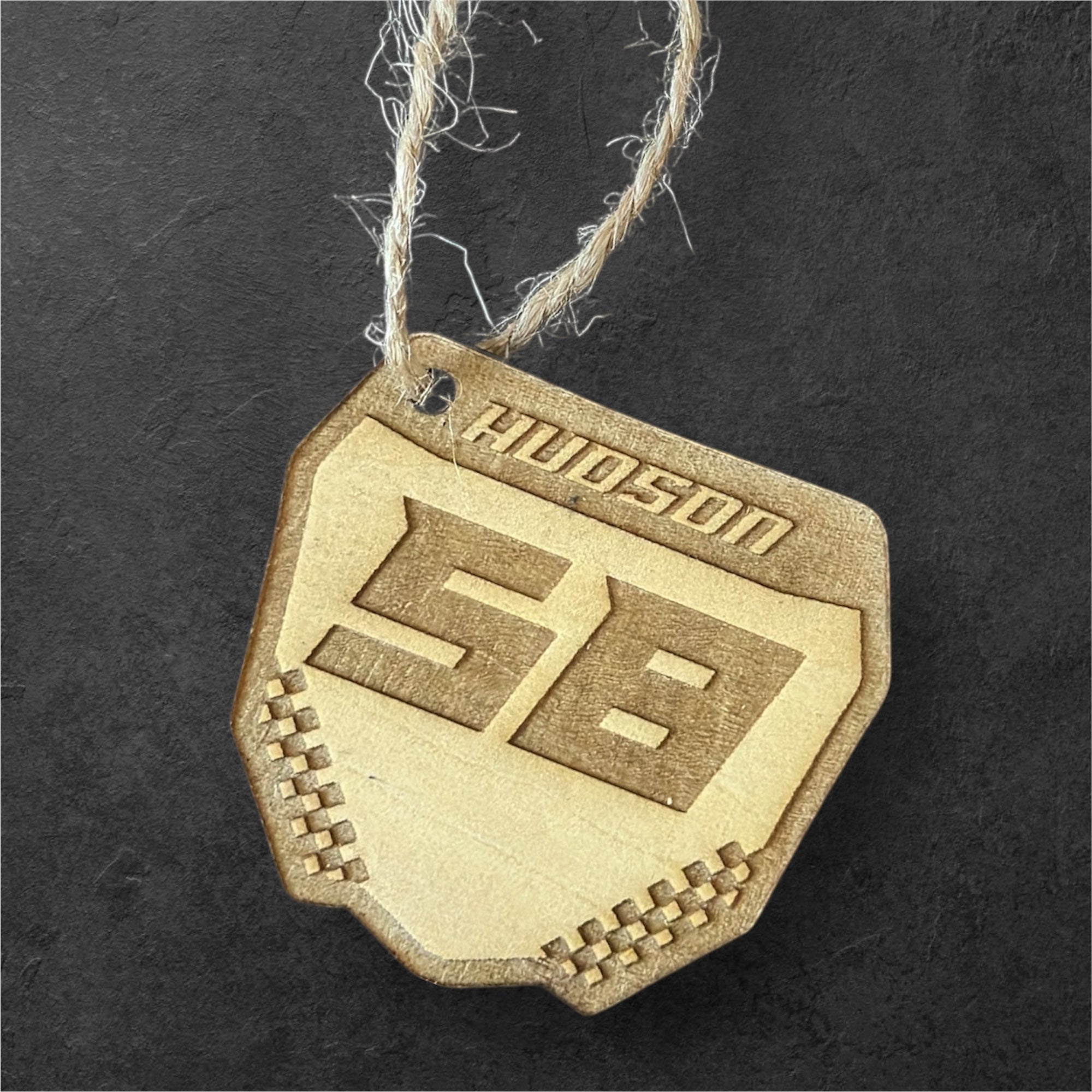 Personalised Motocross Number Plate Ornament