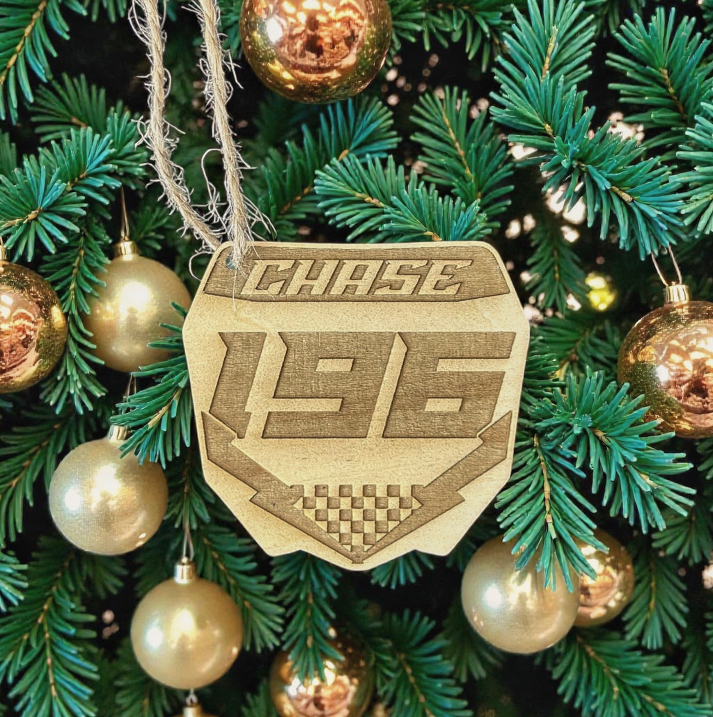 Personalised Motocross Number Plate Ornament