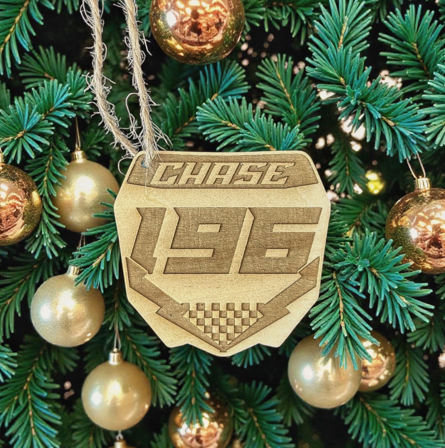 Personalised Motocross Number Plate Ornament